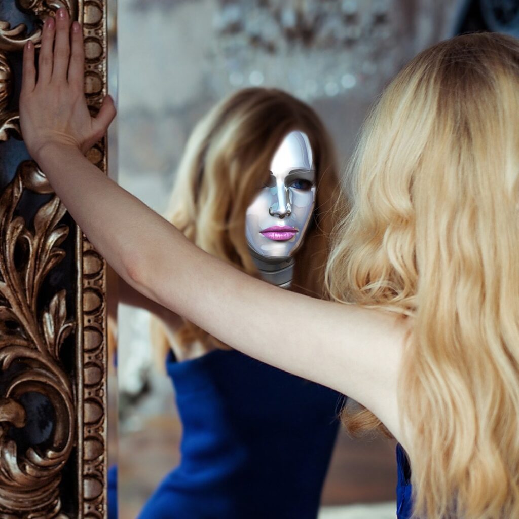 Image_by_NoName_13 from Pixabay (Link laut Pixabay-Vorgabe: Image by NoName_13 from Pixabay ; das Bild findet man hier: https://pixabay.com/photos/girl-woman-blonde-young-robot-3180072/ )